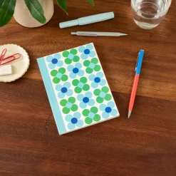 A6 notebook - Blue and green Daisy