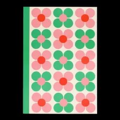 A5 notebook - Pink and green Daisy