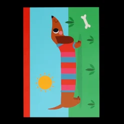 A5 notebook - Sunny Sausage Dog