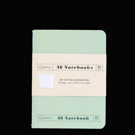 A6 notebooks (set of 2) - Green & aqua