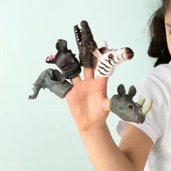 Animal finger puppets (set of 5) - Safari