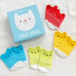 Baby socks (4 pairs) - Kitten