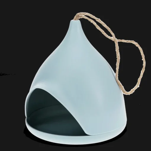 Bamboo fibre bird feeder - Blue