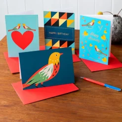 Birthday card - Flower birds