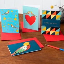 Birthday card - Flower birds