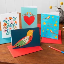 Birthday card - Flower birds