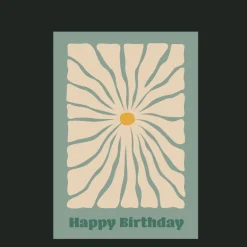 Birthday card - Flower power