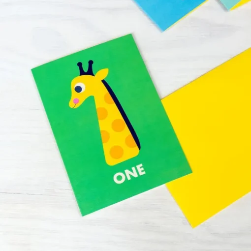 Birthday card - Giraffe ONE