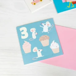 Birthday card - Mouse THREE
