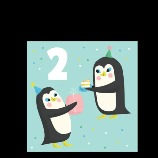 Birthday card - Penguin TWO