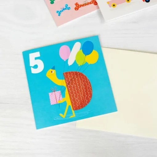 Birthday card - Tortoise FIVE