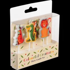 Cake candles (pack of 5) - Colourful Creatures