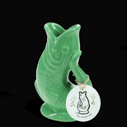 Ceramic fish vase - Green