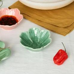 Ceramic flower bowl 9cm - Green