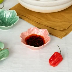 Ceramic flower bowl 9cm - Pink