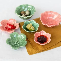 Ceramic flower bowl 13cm - Pink