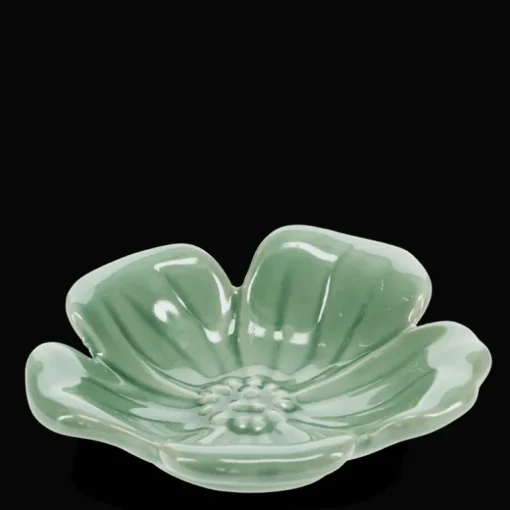 Ceramic flower dish 11cm - Green