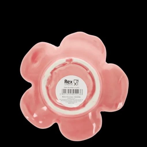 Ceramic flower dish 11cm - Pink