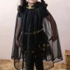 Children's glitter cape - Black