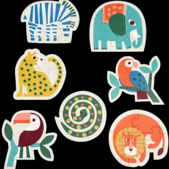 Children's puzzles (set of 7 animals) - Wild Wonders