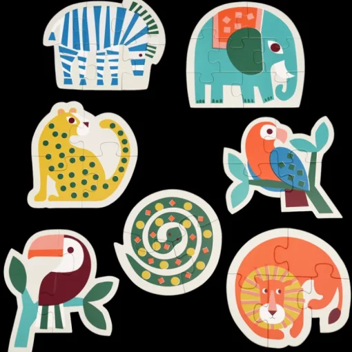 Children's puzzles (set of 7 animals) - Wild Wonders