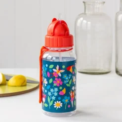 Children's water bottle with straw 500ml - Fairies in the Garden