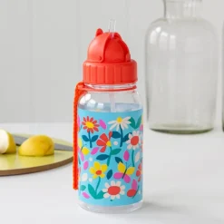 Children's water bottle with straw 500ml - Butterfly Garden