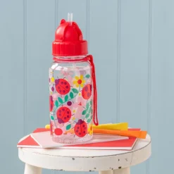 Children's water bottle with straw 500ml - Ladybird