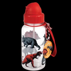 Children's water bottle with straw 500ml - Prehistoric Land