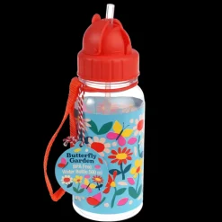 Children's water bottle with straw 500ml - Butterfly Garden