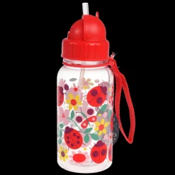 Children's water bottle with straw 500ml - Ladybird