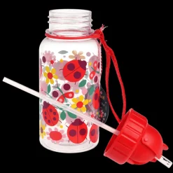 Children's water bottle with straw 500ml - Ladybird