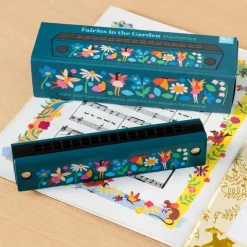 Children's wooden harmonica - Fairies in the Garden