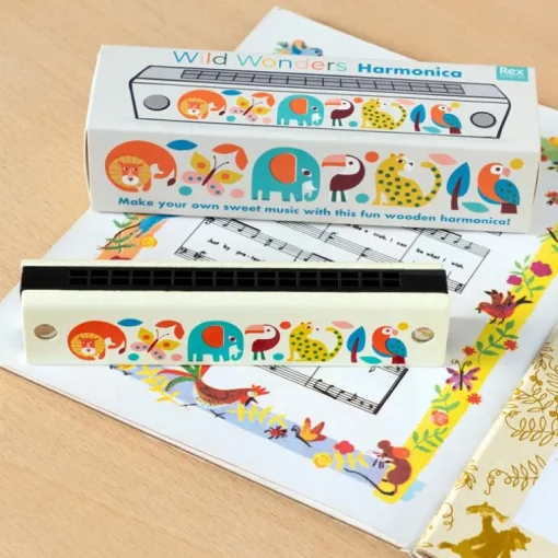 Children's wooden harmonica - Wild Wonders