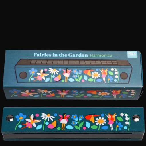 Children's wooden harmonica - Fairies in the Garden