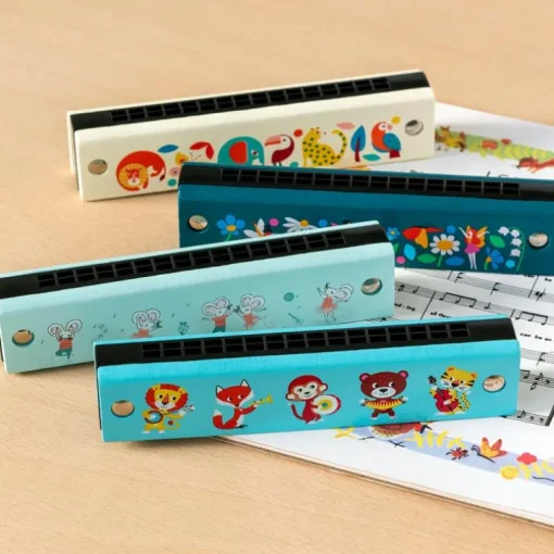 Children's wooden harmonica - Fairies in the Garden