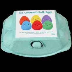 Coloured chalk eggs (set of 6)