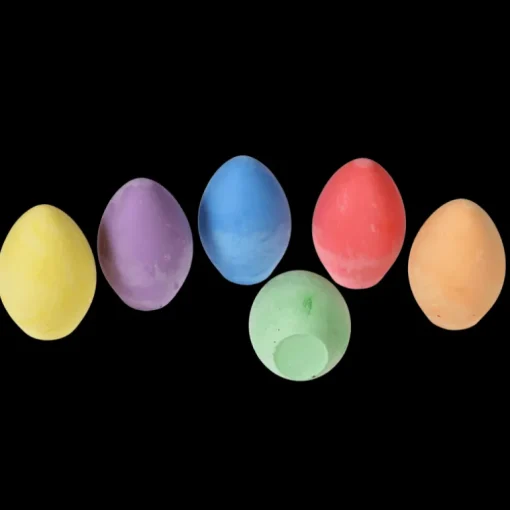 Coloured chalk eggs (set of 6)