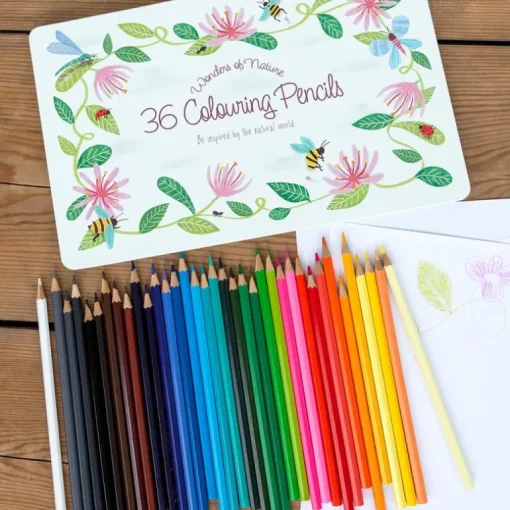 36 colouring pencils in a tin - Wonders of Nature