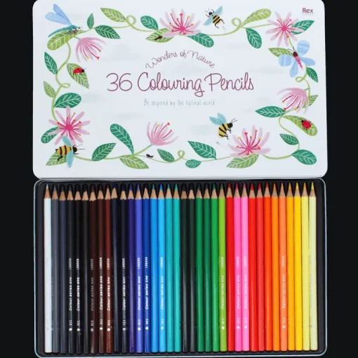 36 colouring pencils in a tin - Wonders of Nature