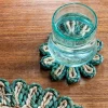 Corn husk coaster - Blue