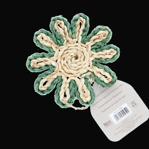 Corn husk coaster - Blue