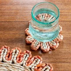 Corn husk coaster - Orange