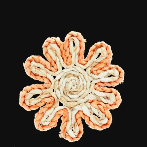 Corn husk coaster - Orange