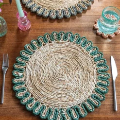 Corn husk placemat - Blue