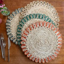 Corn husk placemat - Blue
