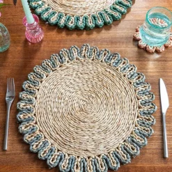 Corn husk placemat - Grey