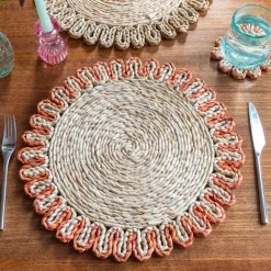 Corn husk placemat - Orange