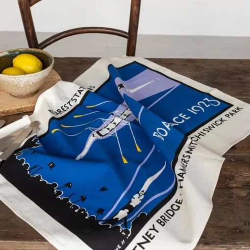 Cotton tea towel - TfL Vintage Poster "Boat Race"