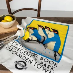 Cotton tea towel - TfL Vintage Poster "For the Zoo..."